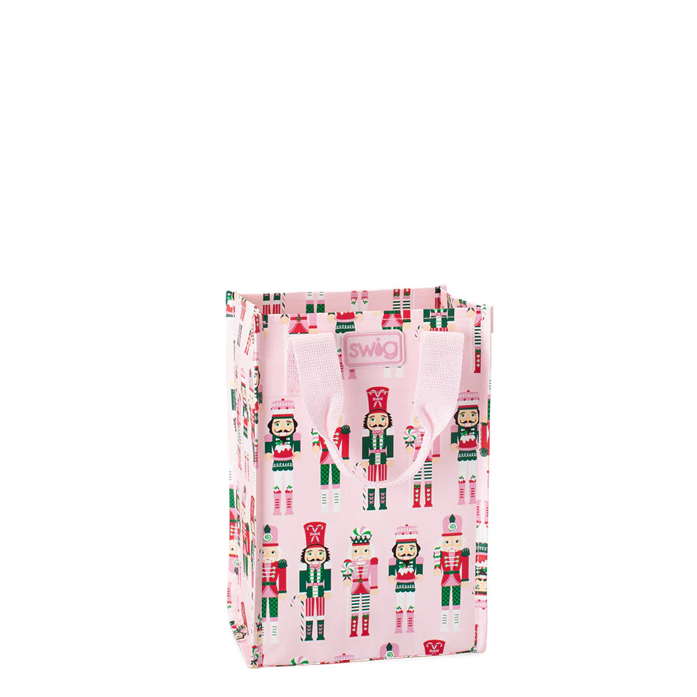 Sugar Plum Soldiers Tall Reusable Gift Bag