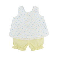 Susy Swing Top Set Broadcloth Dunwoody Daisy York Yellow and Worth Ave White Dallas Dot