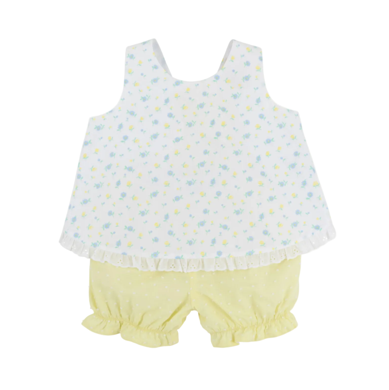 Susy Swing Top Set Broadcloth Dunwoody Daisy York Yellow and Worth Ave White Dallas Dot