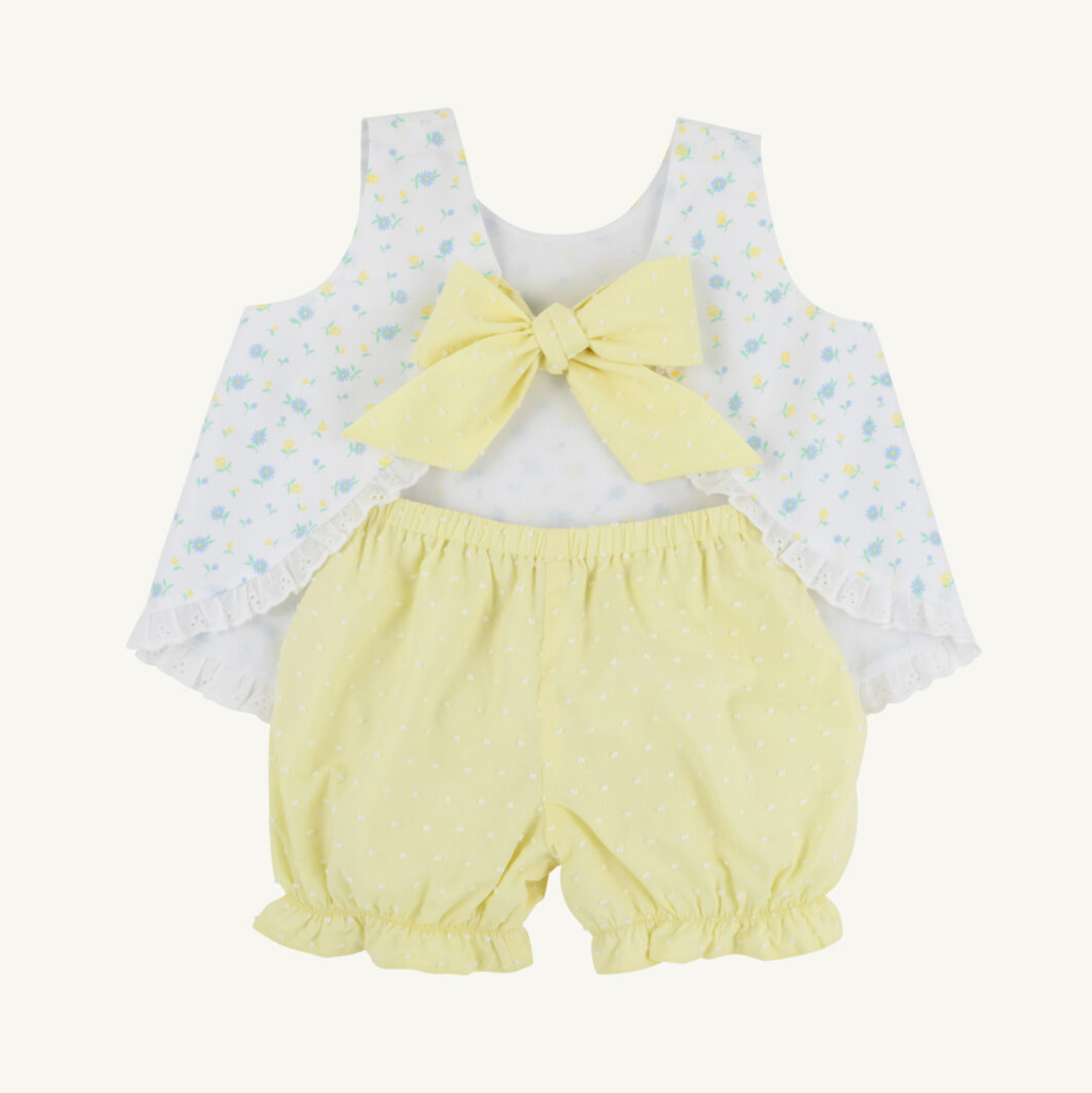 Susy Swing Top Set Broadcloth Dunwoody Daisy York Yellow and Worth Ave White Dallas Dot