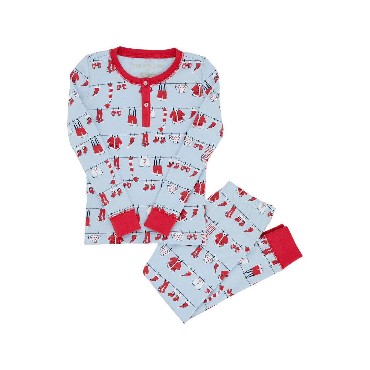 Sutton's Sweet Dream Set Santa's Laundry Line/Richmond Red