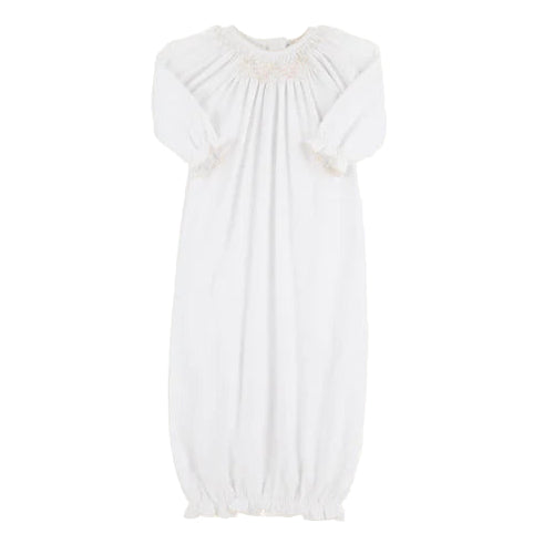 Sweetly Smocked Gown Worth Avenue White/Palmetto Pearl