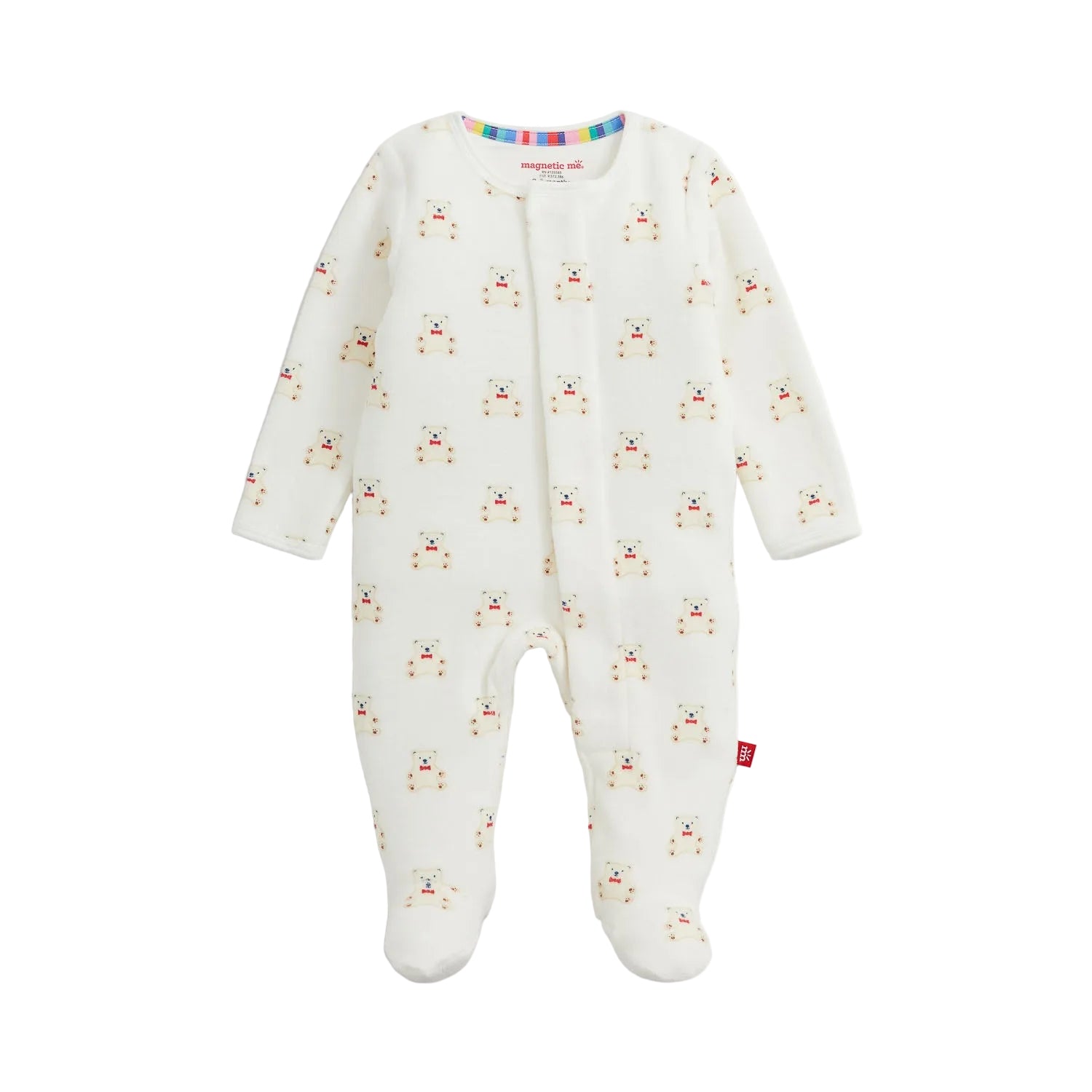 Teddy Bows Velour Footie