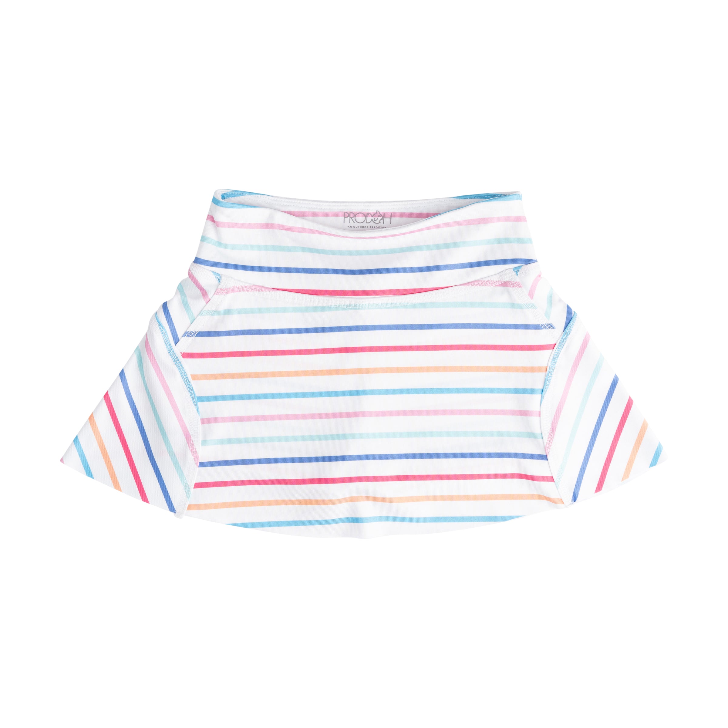 Tennis Twirl Skort with Built-In Compression Shorts  - Sun-kissed Stripe