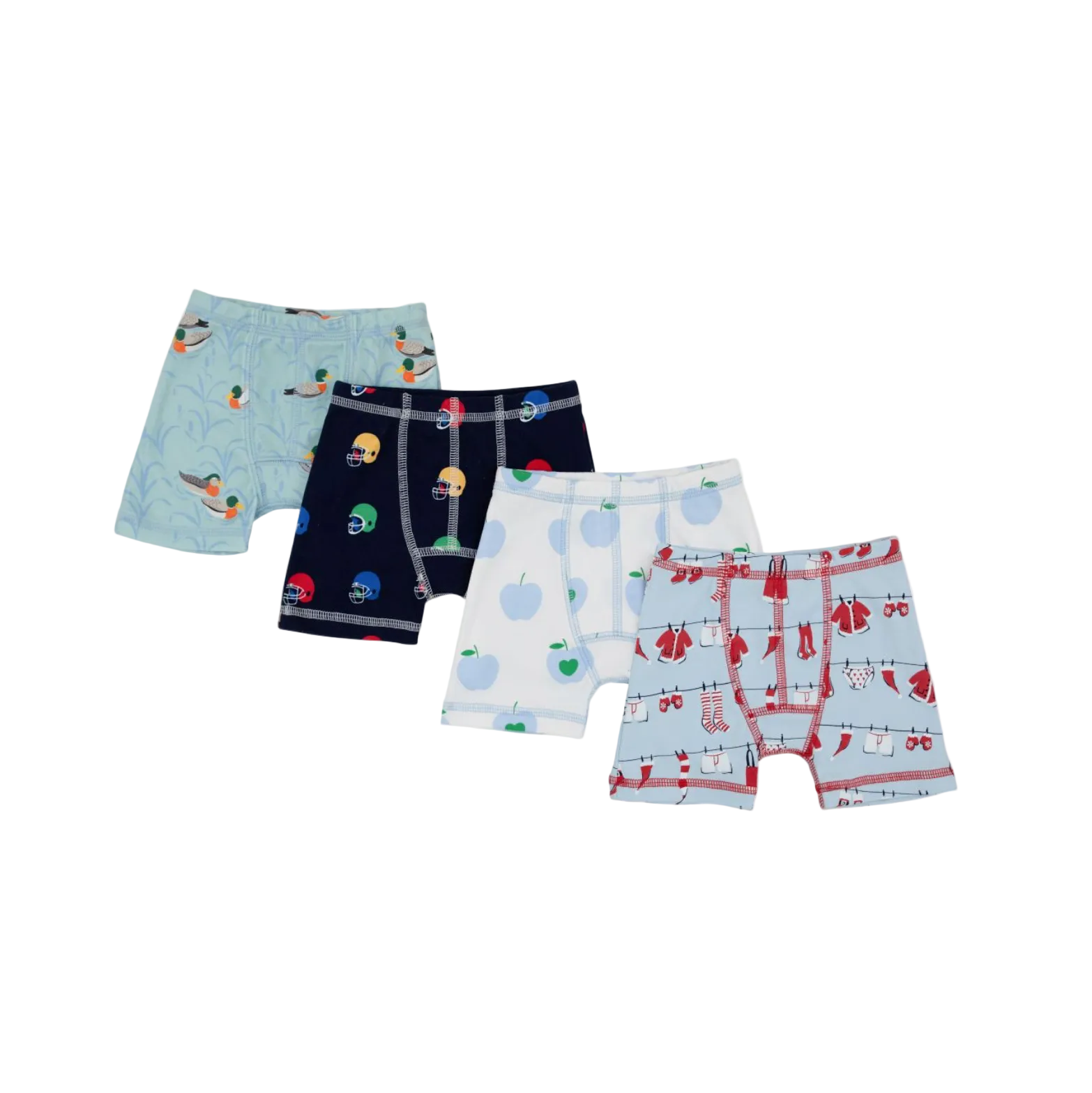 Theodore's Underthings Set 4 Pack Assorted Prints (Fall)