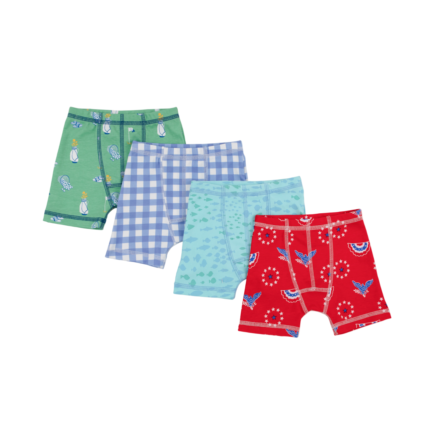 Theodore's Underthings Set 4 Pack Assorted Prints (Spring)