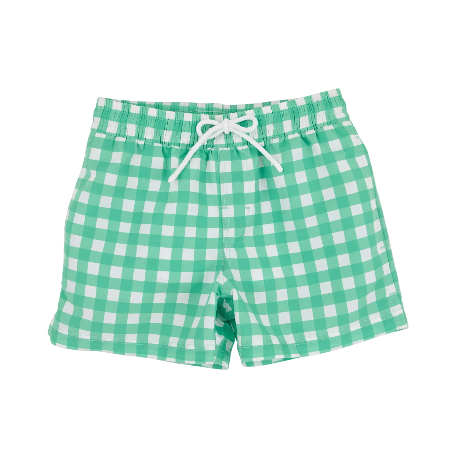 Tortola Swim Trunks Gibson Island Green Gingham Worth Ave White