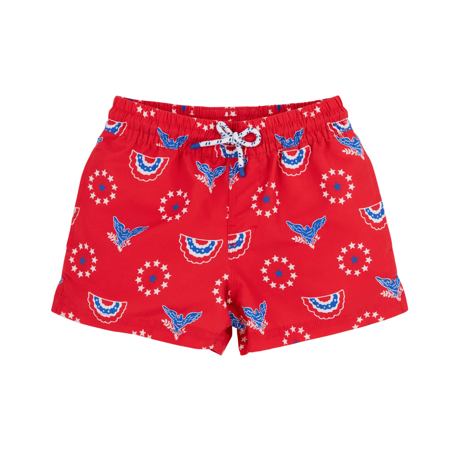 Tortola Swim Trunks Star Spangled Swag Worth Ave White