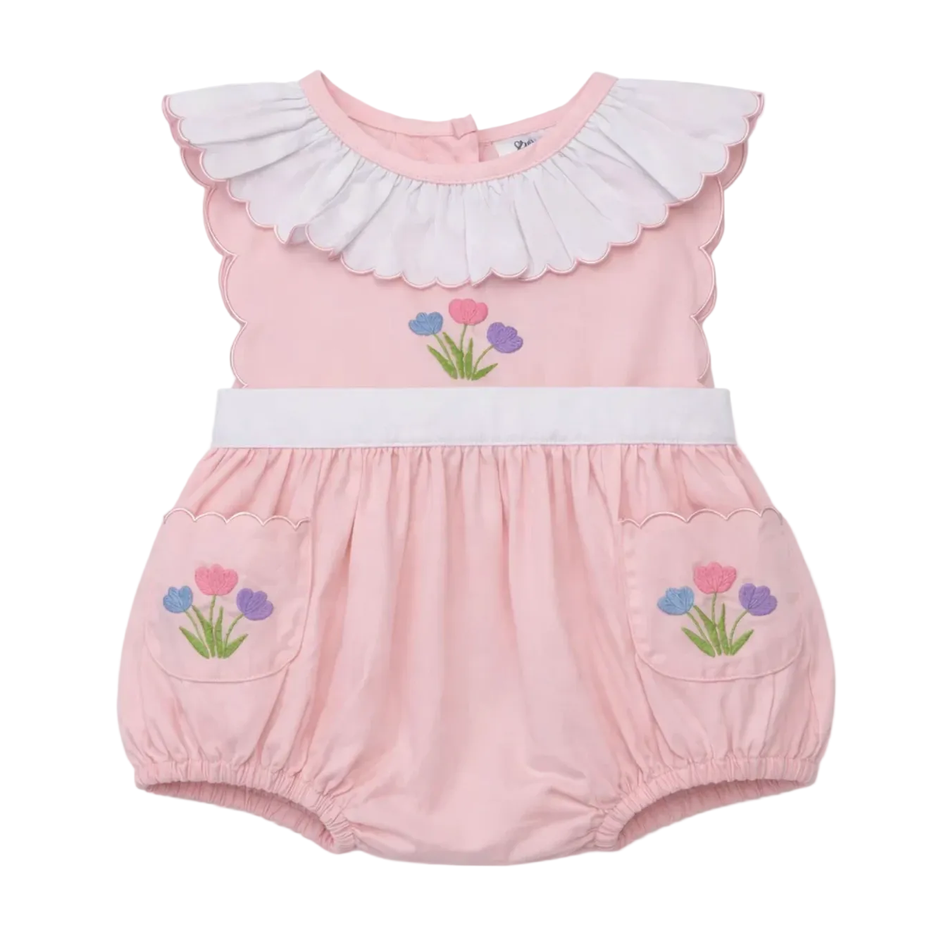 Tulip Embroiderd Sleeveless Bubble