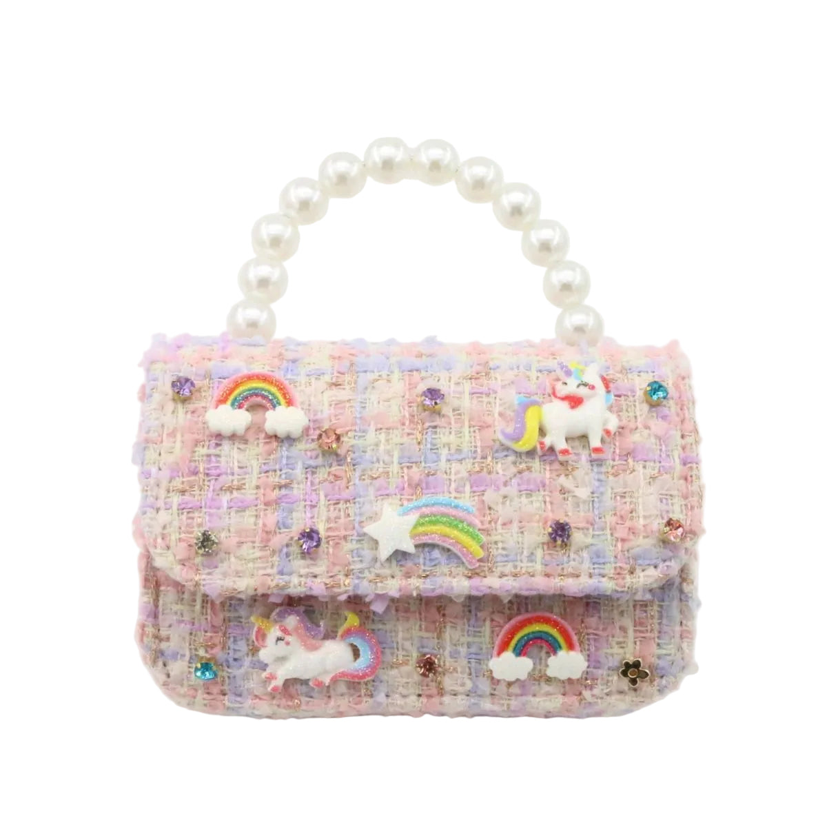 Twinkle Unicorn Tweed Purse