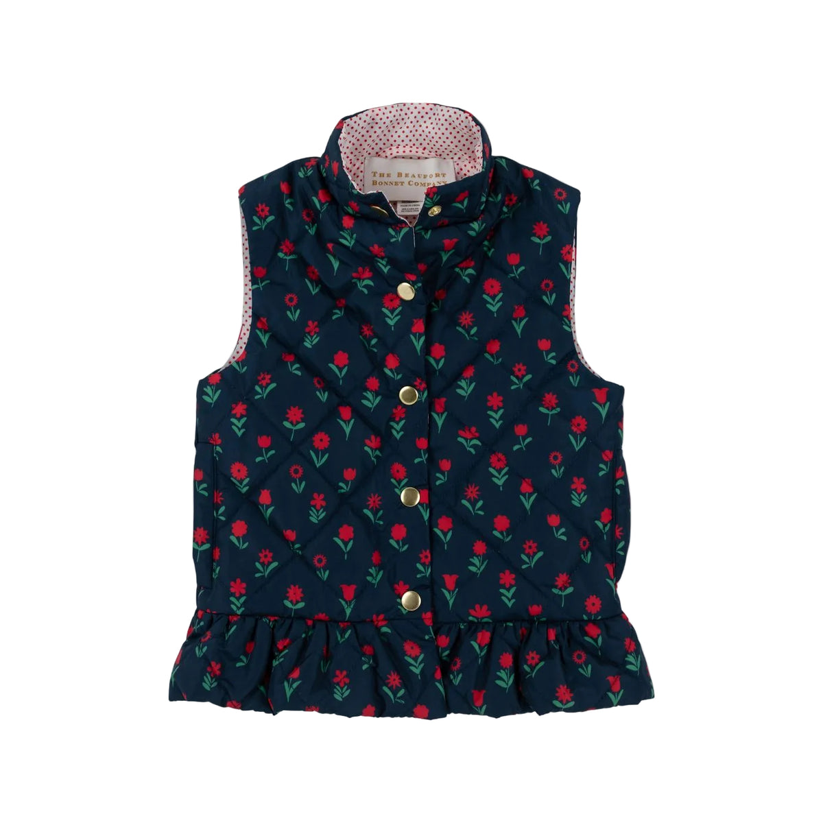 Vaughn Vest Prescott Farm Flowers/Richmond Red Microdot