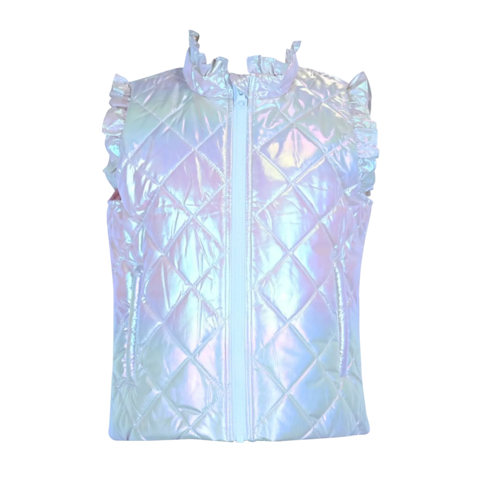 Vera Vest with Ruffles: Shimmer Shell