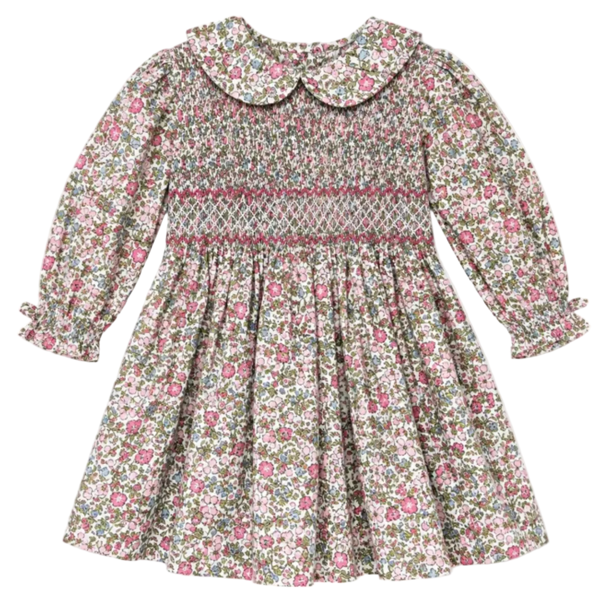 Vintage Pink Smocked Waist Dress