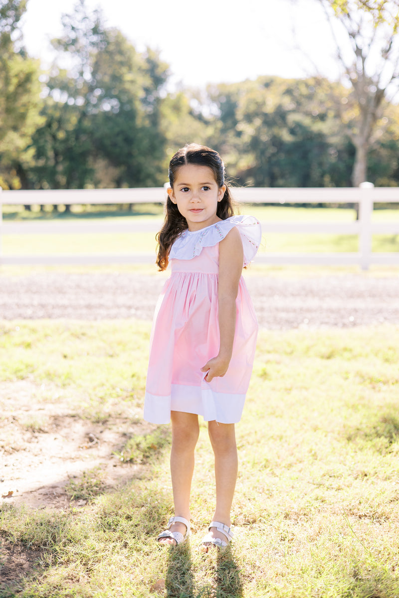 Pink Vivian Collar Dress