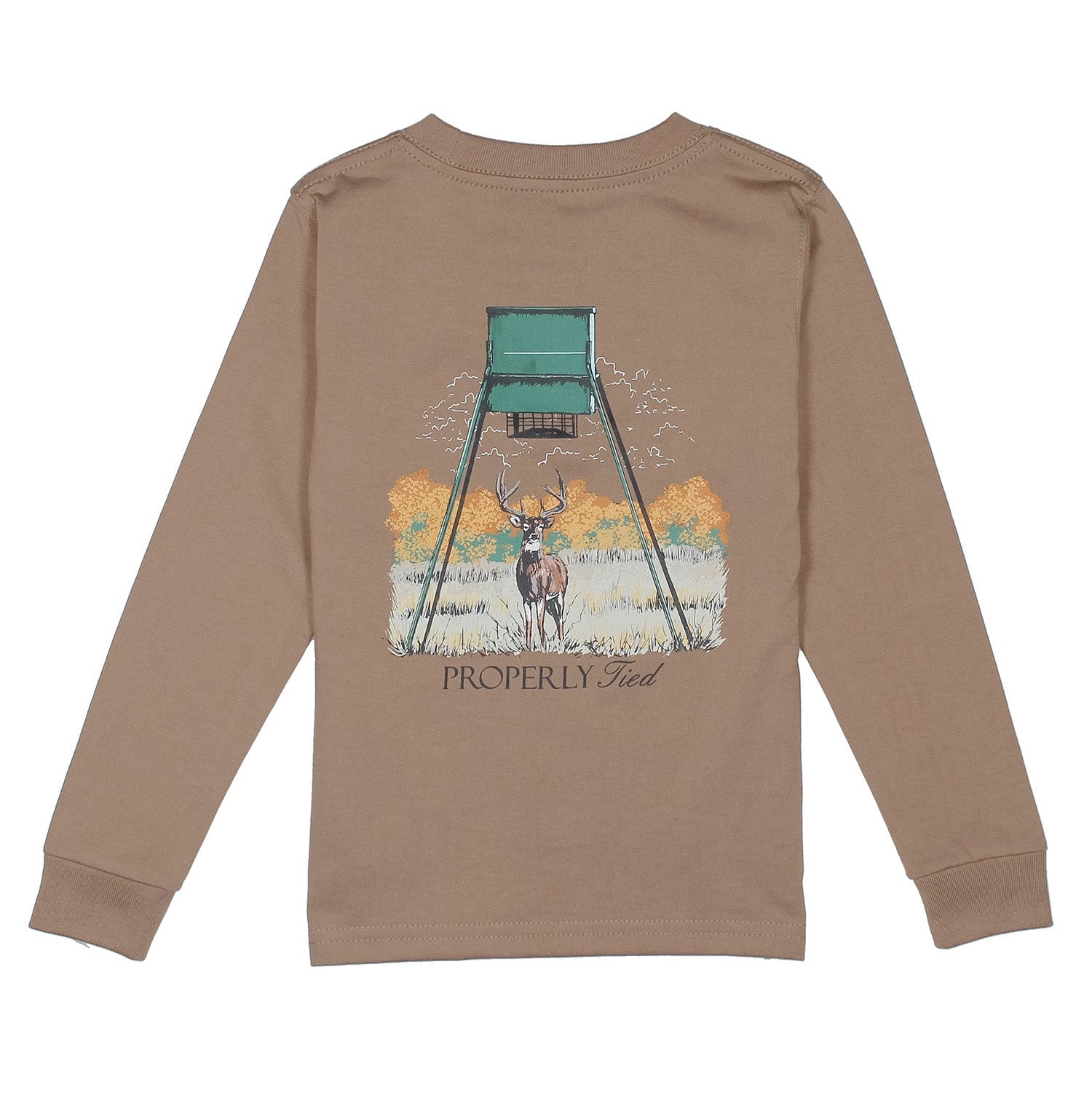 Deer Feeder LS Walnut T-shirt