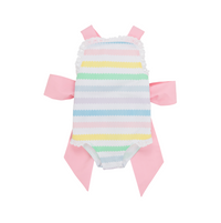 Wellington Wiggle Stripe/Pier Party Pink Sisi Sunsuit