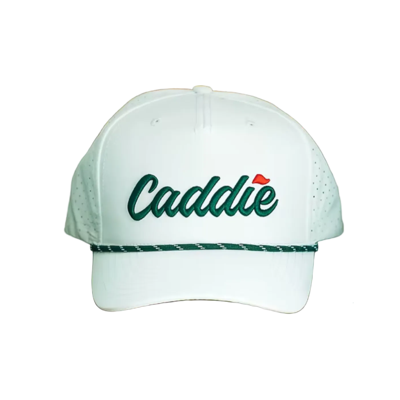 White/Green Caddie Performance Rope Hat