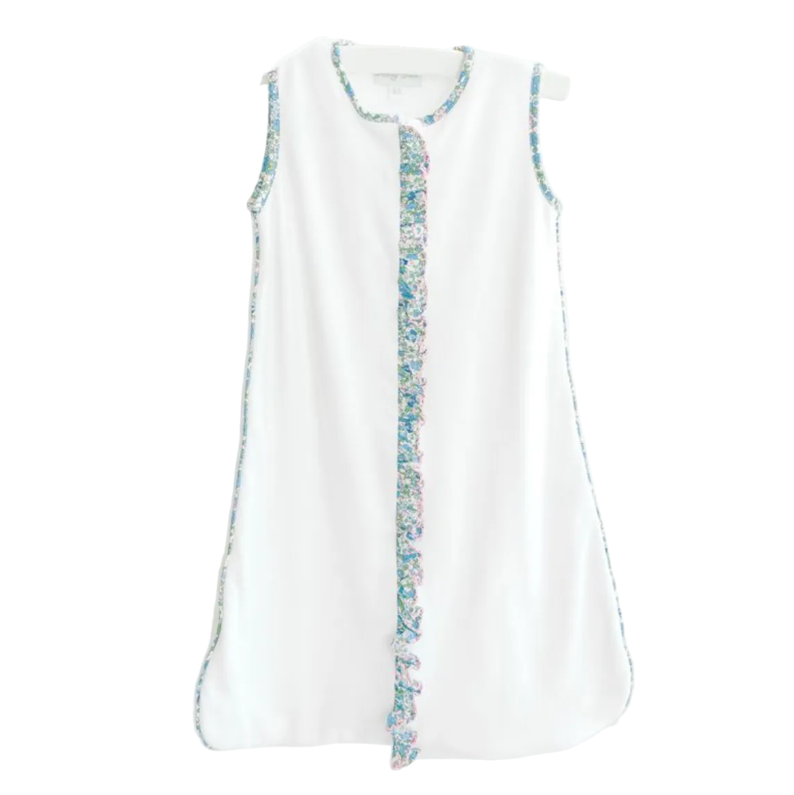 White with Blue Floral Sleep Sack