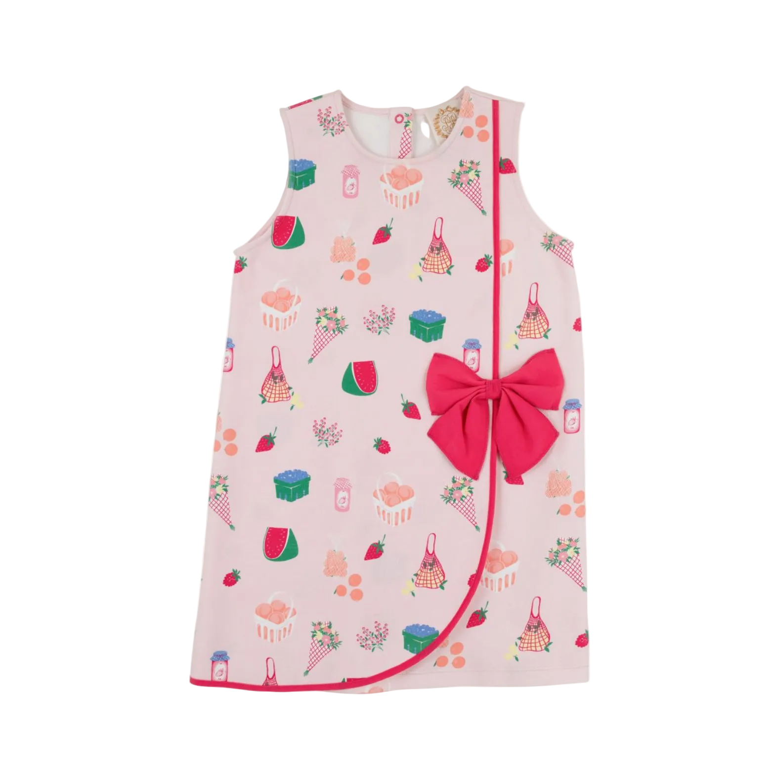 Wilma Faux Wrap Dress Heavy Weight Knit Preppy Little Picnic Raleigh Raspberry