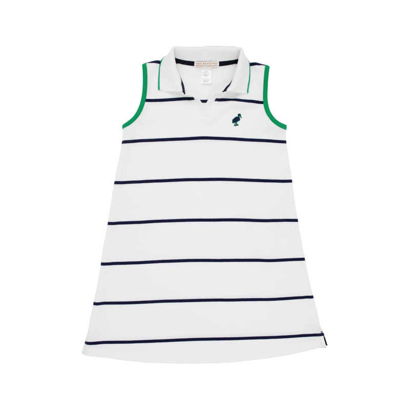 WorthAveWhite/NantucketNavy/Kiawah Kelly Green Sleeveless Maude's Polo Dress-12