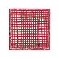Tailgate Check Scarf in Crimson