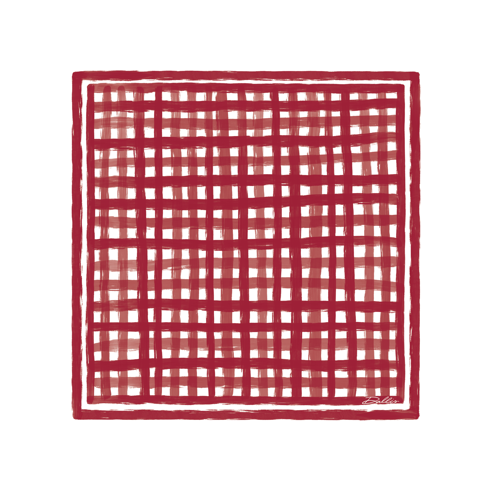 Tailgate Check Scarf in Crimson