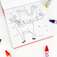 Merry Christmas Coloring Book with Crayons Set