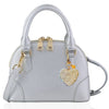 Charlotte Pleather Purse: Clear Crystal Heart