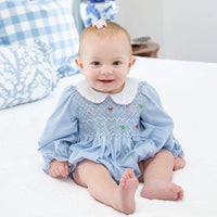 Holiday Bows Smocked Bubble