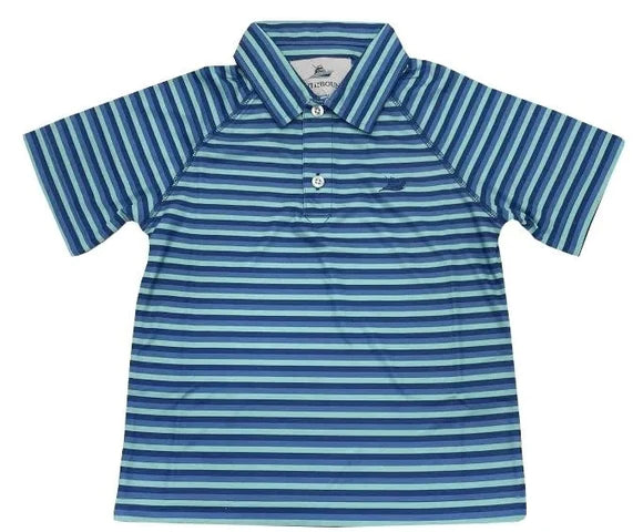 Southbound Two-Toned Blue Stripe Polo