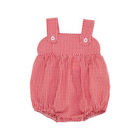 Richmond Red Mini Gingham-Bingham Bubble - Woven Yarn