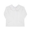 Worth Avenue White Peter Pan Collar Shirt - Pima Long Sleeve