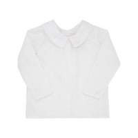 Worth Avenue White Peter Pan Collar Shirt - Pima Long Sleeve