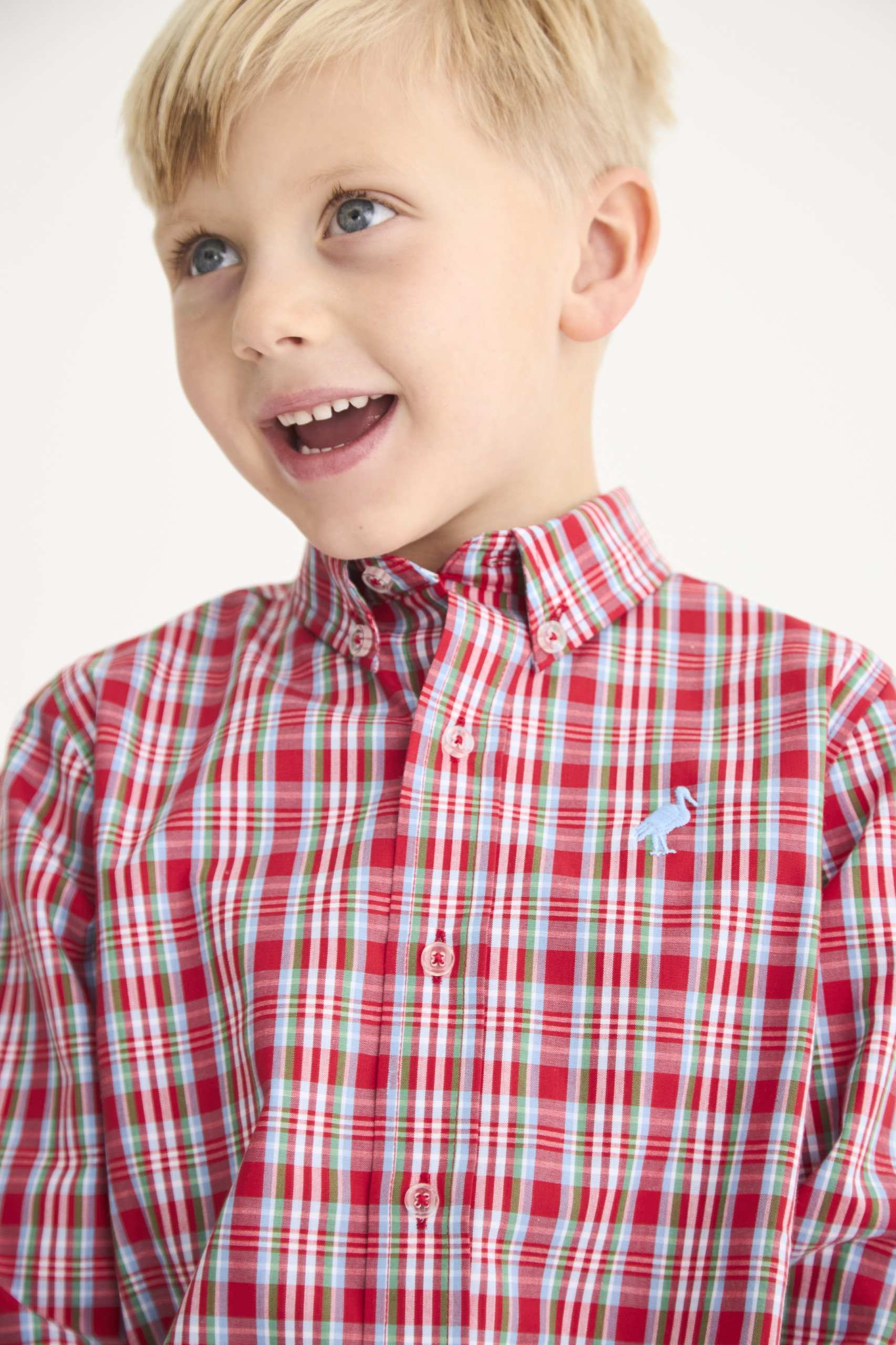 Deans List Dress Shirt Woodspoint Plaid/Barrington Blue
