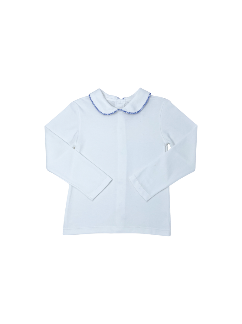 Sibley Shirt-White/Royal Minigingham