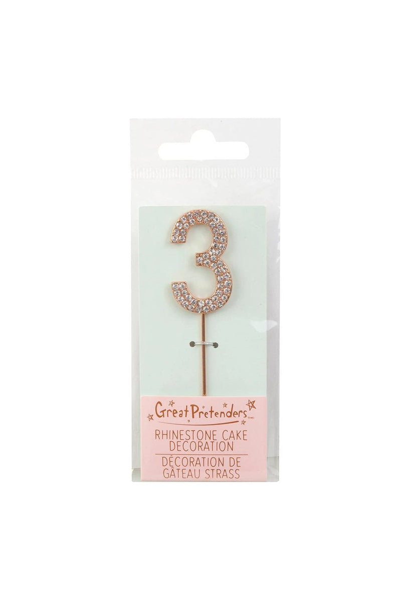 Rhinestone Cake Topper Numbers