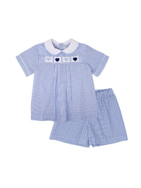 Noah Ribbon Short Set-Pinstripe