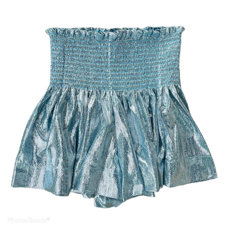 Queen of Sparkles Powder Blue Swing Shorts