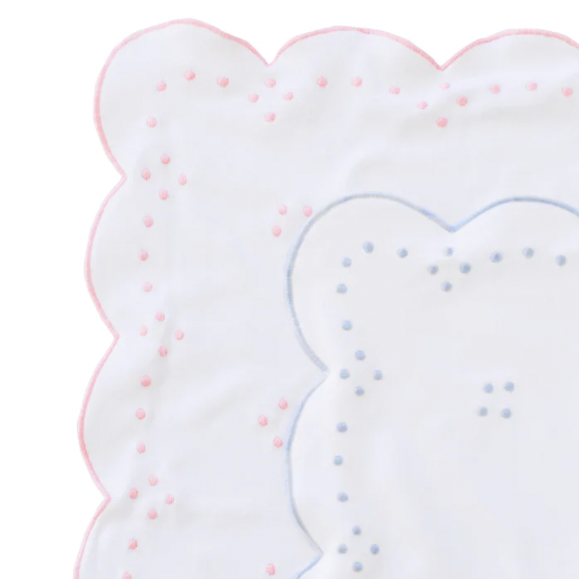 Scallop Dot Receiving Blanket