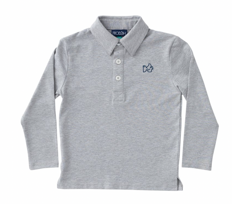Too Cool for School Polo-Gray