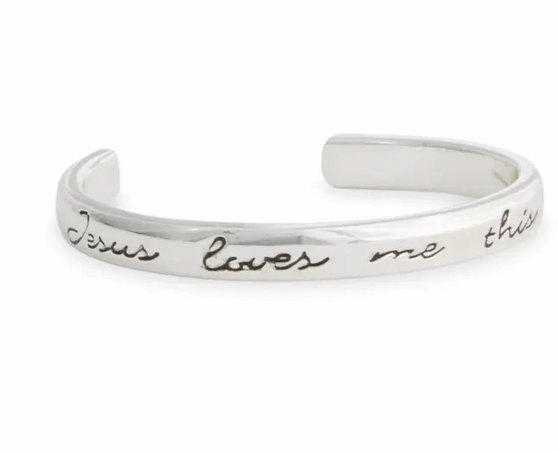 Mud Pie Jesus Loves Me Cuff Bracelet