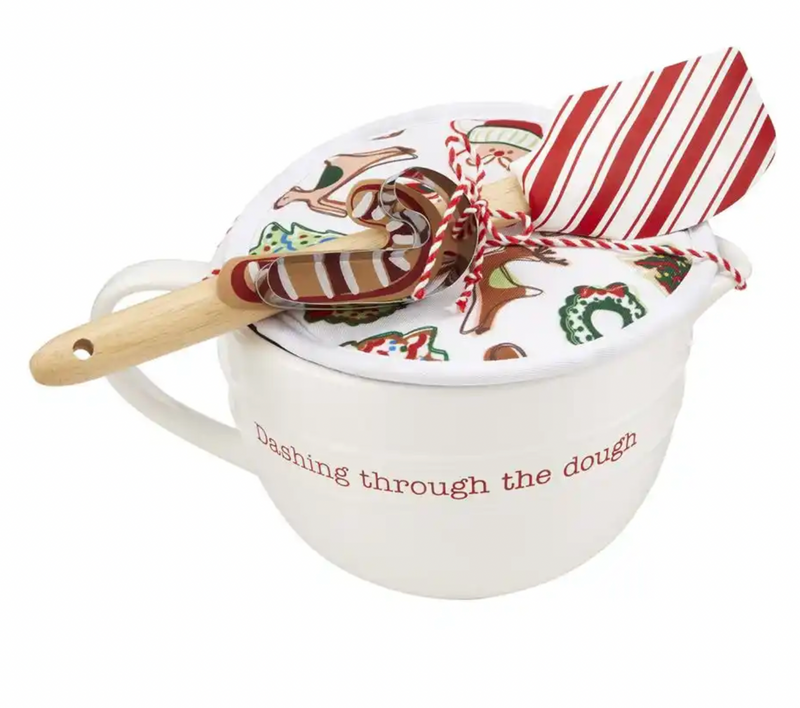 Mud Pie Holiday Mixing Bowl with Spatula Set