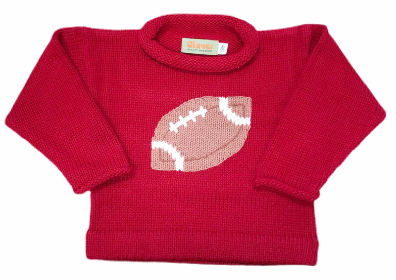 Luigi Red Football Roll Neck Sweater