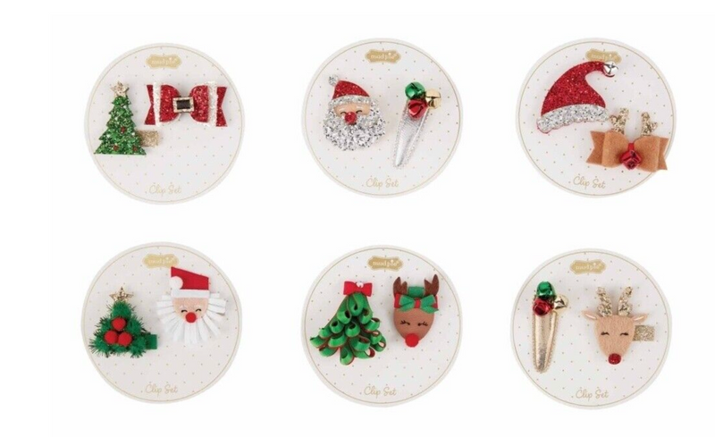 Mud Pie Christmas Hair Clips