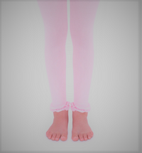 Pima Cotton Ruffle Footless Tights