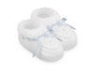 Hand Crochet Ribbon Newborn Bootie