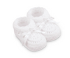 Hand Crochet Ribbon Newborn Bootie