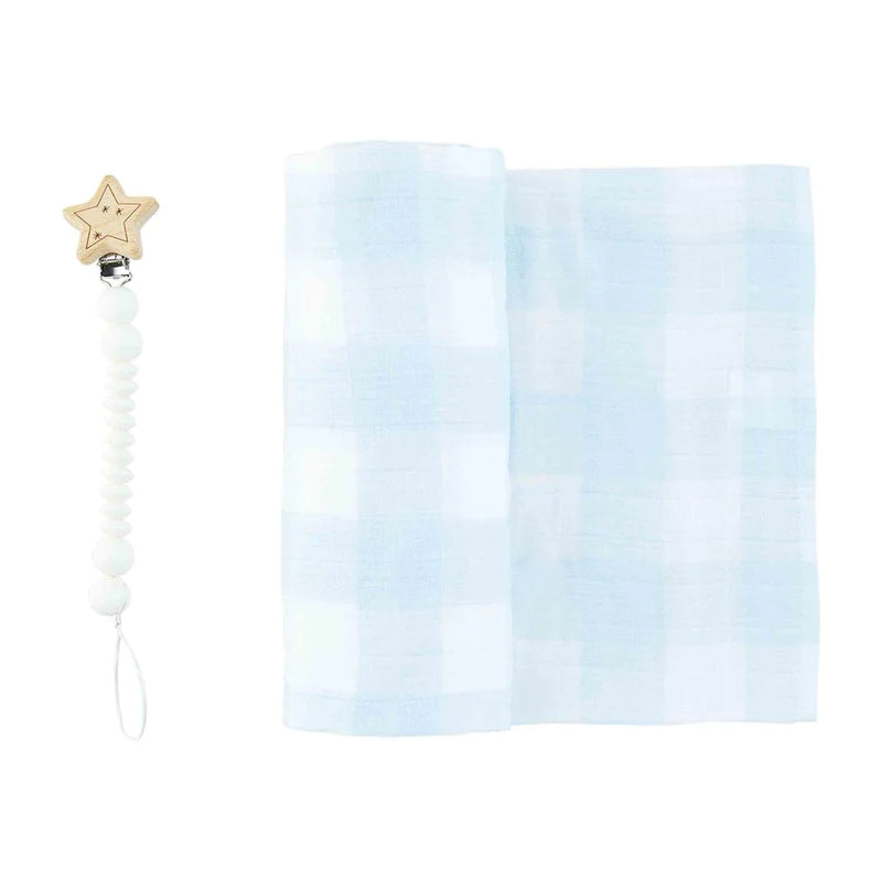 Gingham Swaddle Gift Set