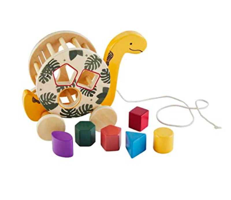 Yellow Wood Dino Shape Sorter