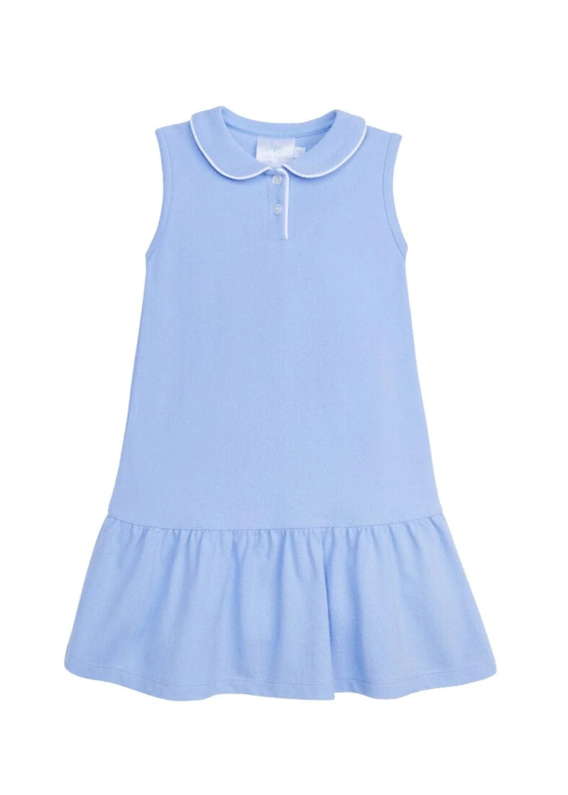 Light Blue Sleeveless Polo Dress
